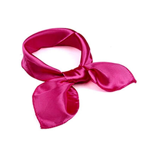 Satin tørklæde til håret eller hals, pink